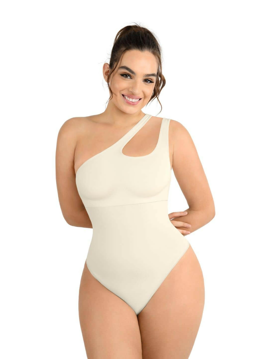 body élégant une épaule couleur blanche
